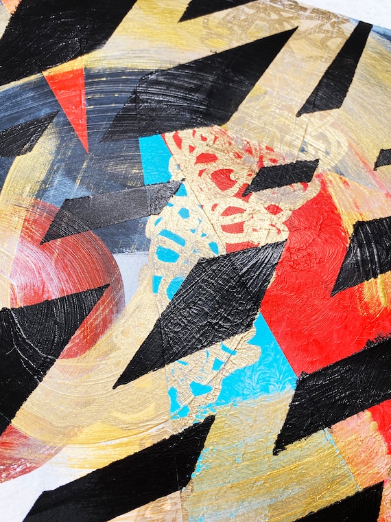 抽象アート作品 混合メディア 抽象画 混合メディア アート作品