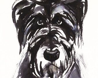 Irish Wolfhound Art Print Sighthound Fluffy Cute Funny Dog Nursery Wall Decor Serious Dog Face Portrait Irish Wolfhound Mom Dad Parents Gift