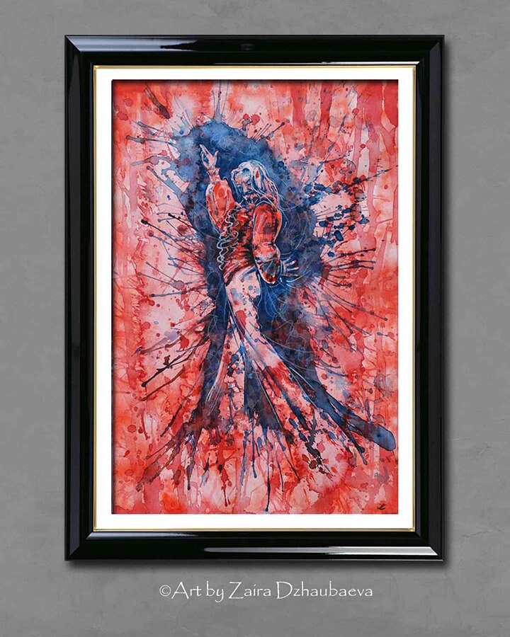 アートフラメンコの写真集になります。 フラメンコダンサー オリジナル水彩画 ダンス ダンス 情熱的な