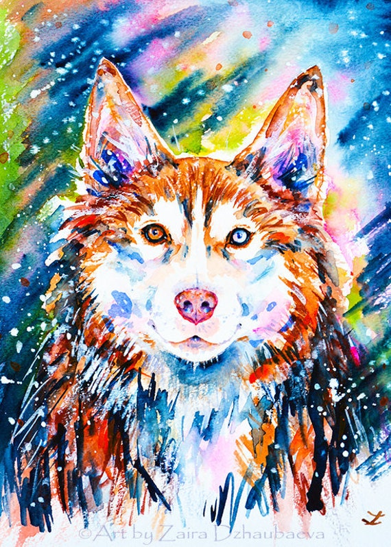 カラフルな犬の絵画 メガネ付き アートパネル オイルペイントアート 『イノセント ドッグ』 63