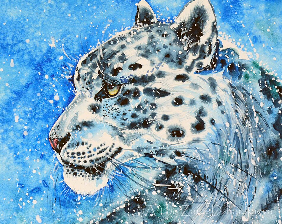 雪豹 ユキヒョウ 原画 額装済 il_fullxfull.2109549011_t83c.jpg