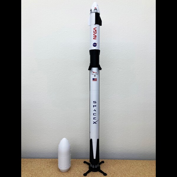 SpaceX Falcon 9 Crew-1 Model with Crew Dragon 1:72 Scale 40" Tall