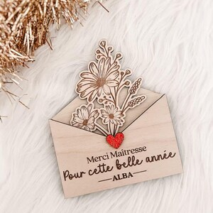 Surprise request envelope with personalized engraving for godmother