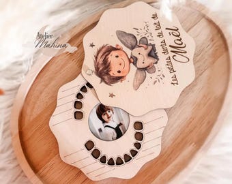 Scatola porta-denti da latte per bambini con incisione personalizzata a colori e foto del bambino