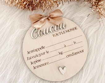 Carte bienvenue bébé, naissance