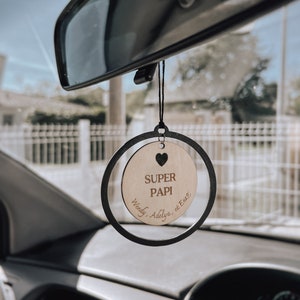 Car jewelry to personalize to hang on the rearview mirror, grandpa gift, Grandfather's Day