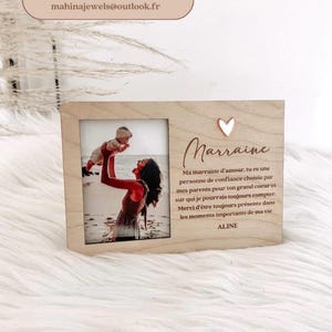 Frame with photo and engraved text for Grandmother's Day, Grandfather's Day, birthday gift, godmother/godfather gift.