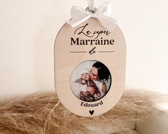 Placa de parede madrinha personalizada com foto