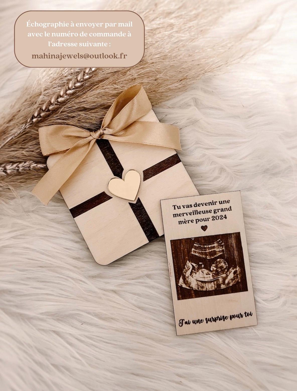 Surprise pregnancy gift box in the form of a gift, request or announcement to personalize