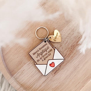 Nanny sleutelhanger, gepersonaliseerde sleutelhanger, nanny cadeau, atsem cadeau