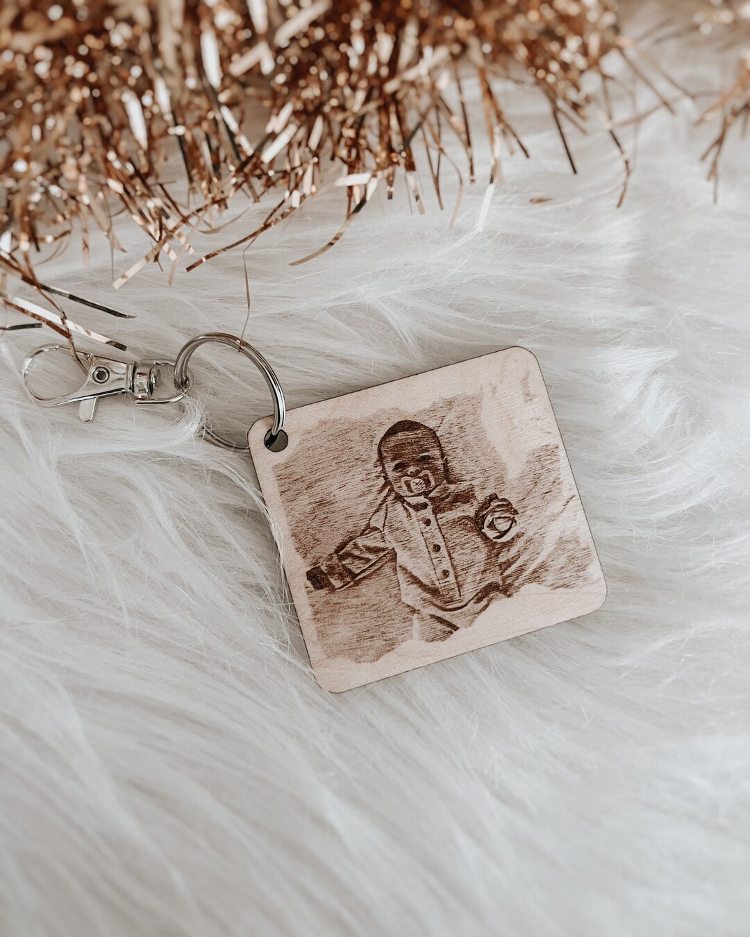 Baby Portrait Key Ring, Love, Family, Father's Day, Mother's Day - Etsy