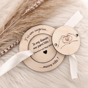 Godmother or godfather request box with personalized embossed flower