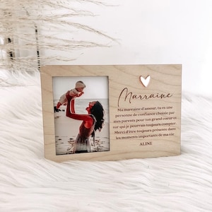 Frame with photo and engraved text for Grandmother's Day, Grandfather's Day, birthday gift, godmother/godfather gift.. image 1