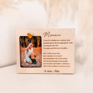 Frame with photo and engraved text for Grandmother's Day, Grandfather's Day, birthday gift, godmother/godfather gift.