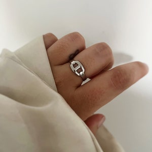 Adjustable stainless steel ring for women ••Solange