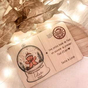 Carte postale et boule de Noël à personnaliser