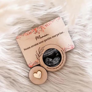 Coffret grossesse surprise personnalisée avec photo échographie, annonce grossesse, cadeau grossesse
