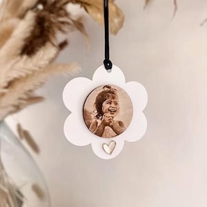 Personalized rearview mirror pendant to hang on the rearview mirror, personalized gift, engraved photo