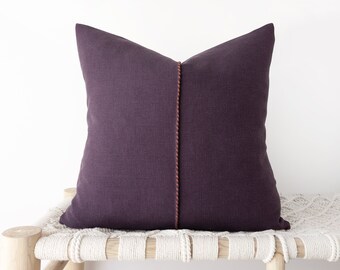 Plum Dogwood Botanical Block Throw Pillow Cover w Optional Insert by Roostery Plum Dogwood Botanical Block Throw Pillow Cover w Optional Insert by Roostery