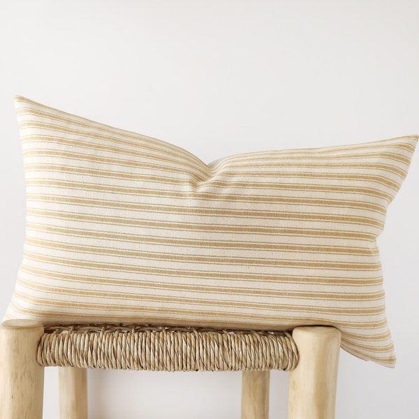 Yellow Stripe Pillow Etsy