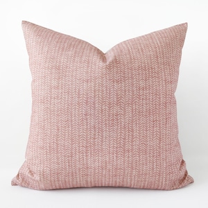 Pink rose organic cotton pillow cover - printed cushion cover
