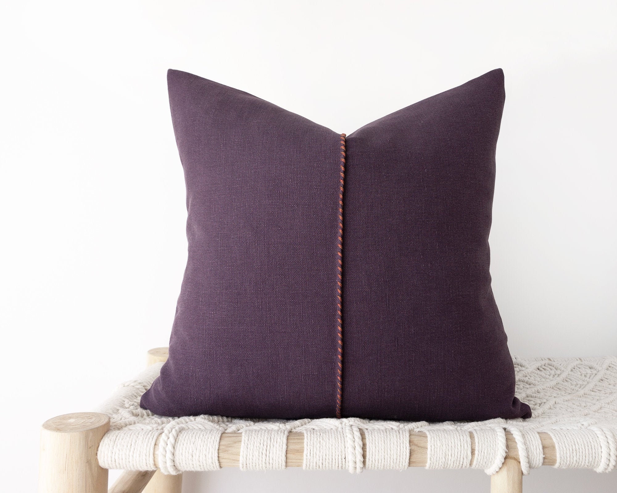 dark purple throw pillow