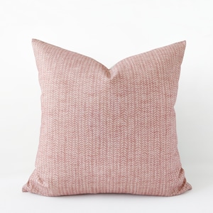 Pink rose organic cotton pillow cover - printed cushion cover