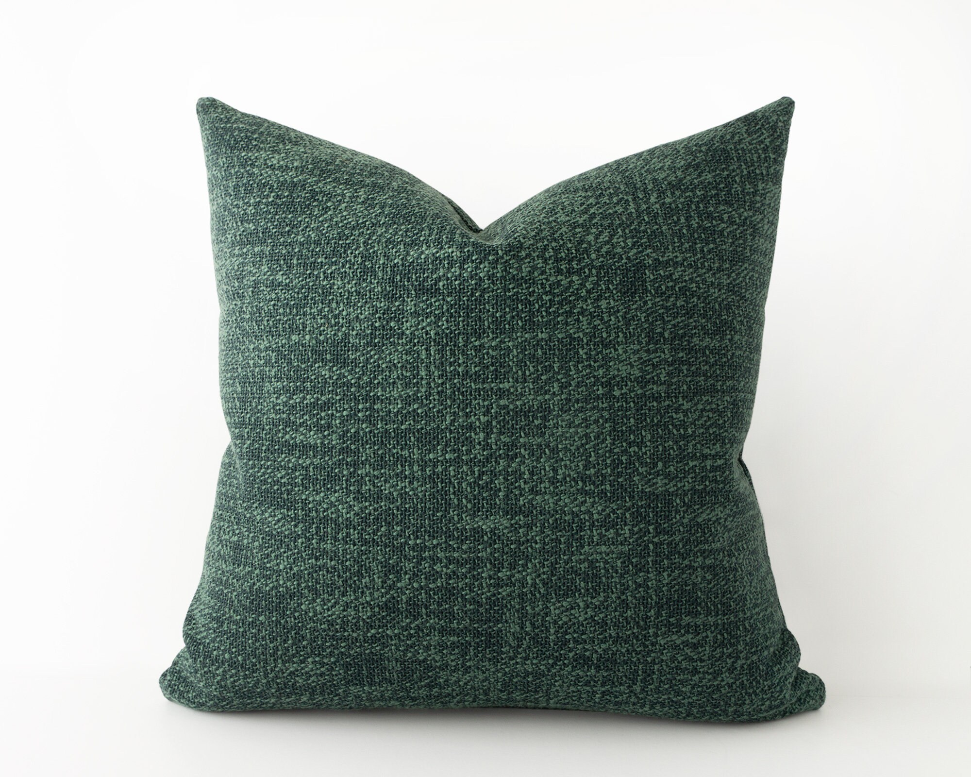 Woven Forest Green Decorative Pillow Cover Textured Cushion Etsy