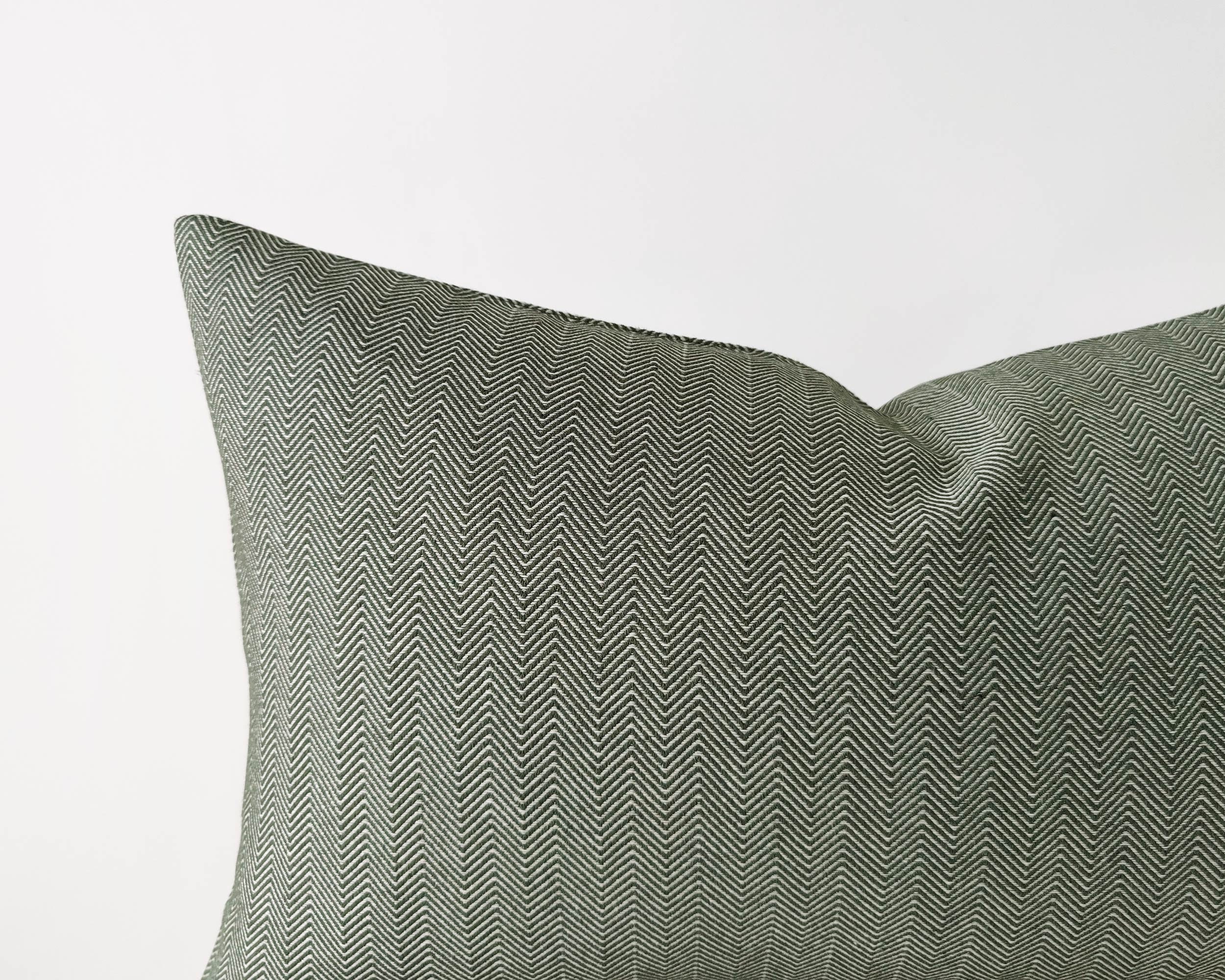Dark Sage Green Decorative Lumbar Pillow Cover With Etsy