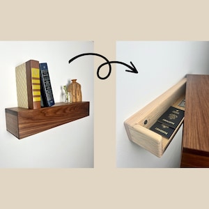 Floating Secret Compartment Shelf | Custom Hidden Wall Storage | Concealment | Easy Install Wall Mounted | Hidden Drawer Safe | Bookshelf