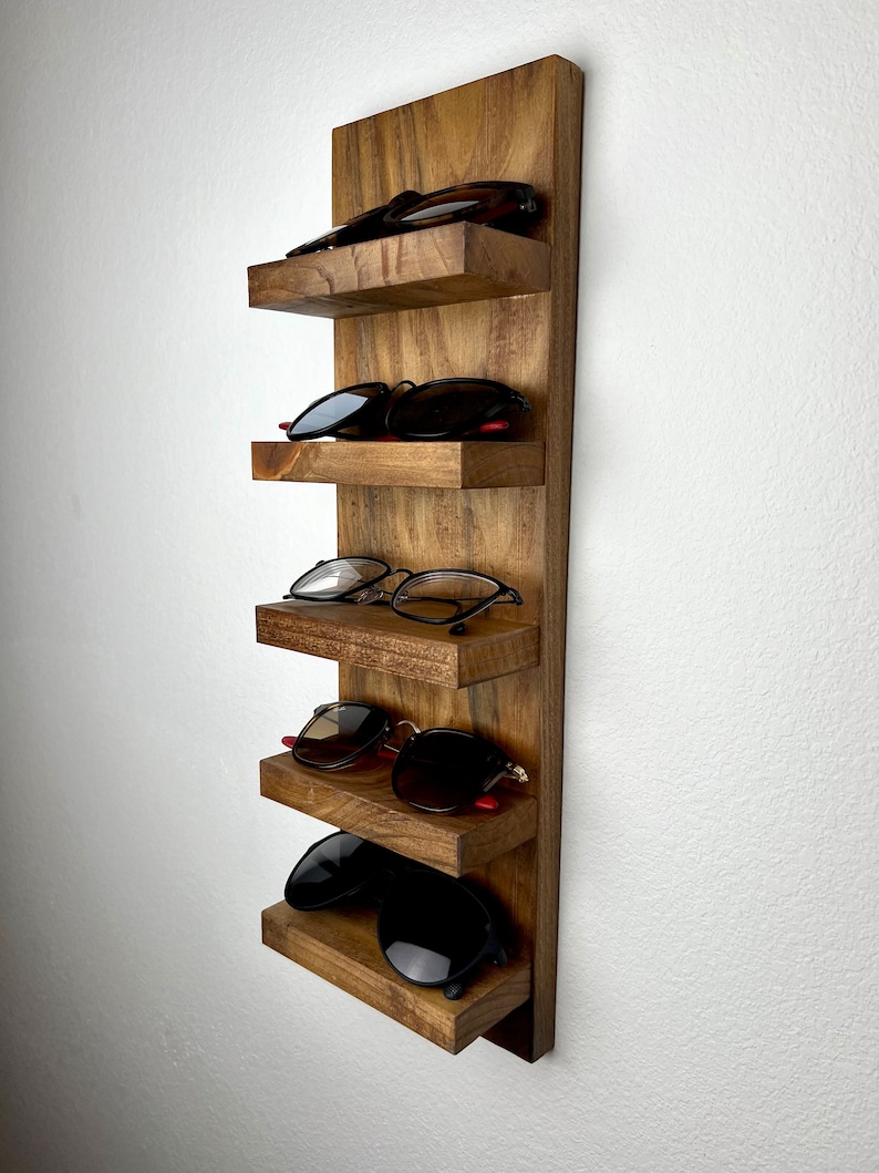 Wooden Sunglasses Shelf Floating Shelf Entryway Etsy
