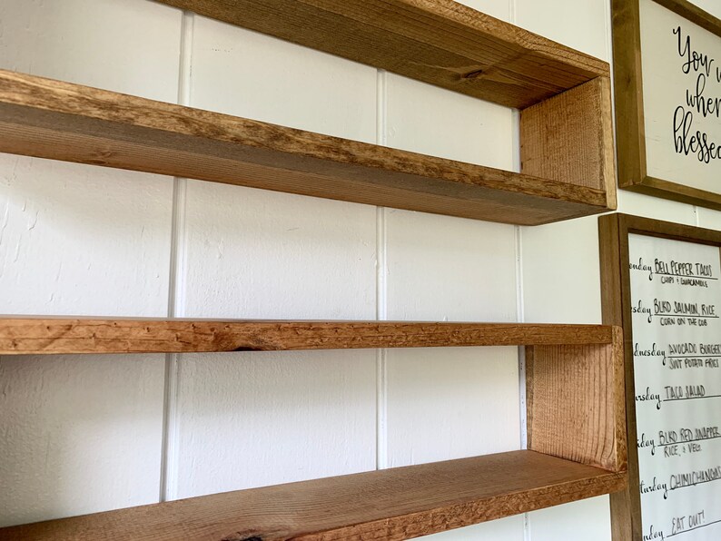 Wooden Floating Shelf Rectangle Etsy