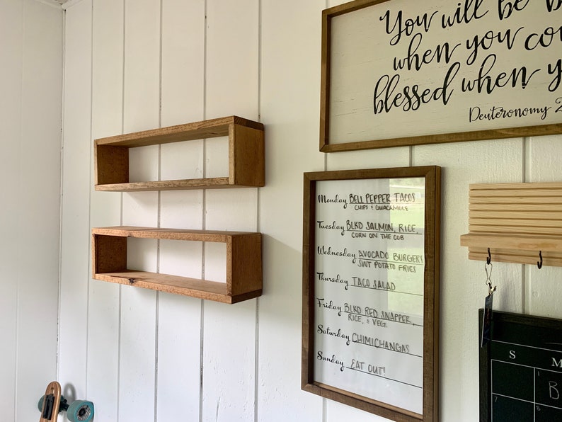 Wooden Floating Shelf Rectangle Etsy