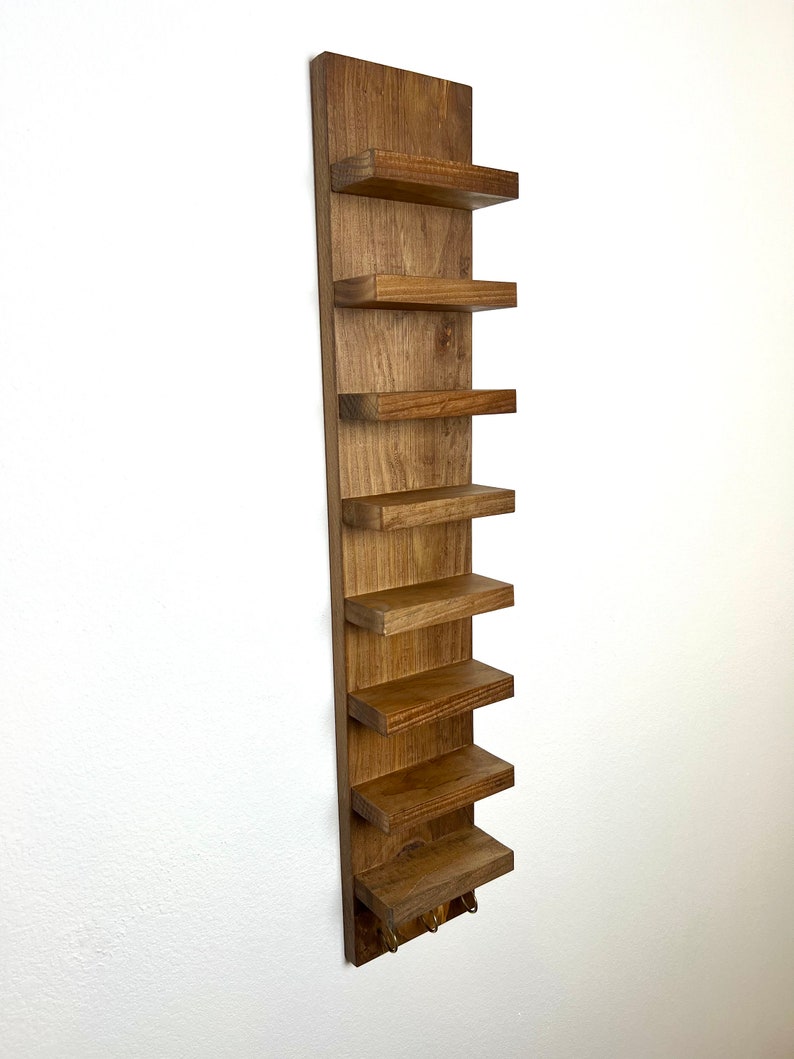 Floating Sunglasses Shelf With Key Hooks Entryway Etsy