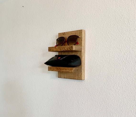 Eyeglass Sunglass Rack Storage Shelf Wood Hang Display Wooden 2' Handmade 