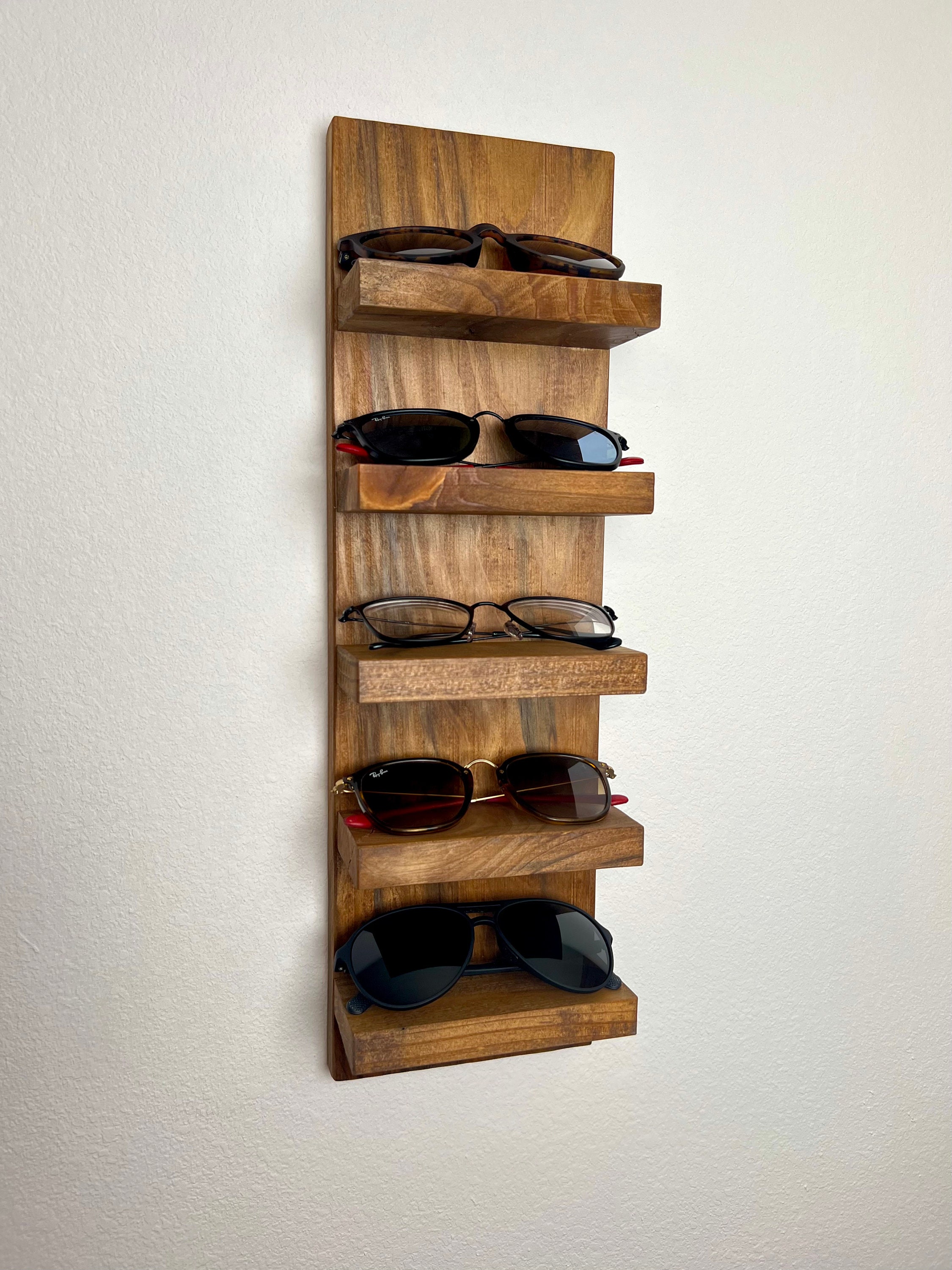 Glasses Stand, Eyeglasses Holder, Sunglasses Holder, Eyeglass Wall Holder,  Eyeglasses Display, Eyewear Tray, Sunglasses Hanger Wooden 