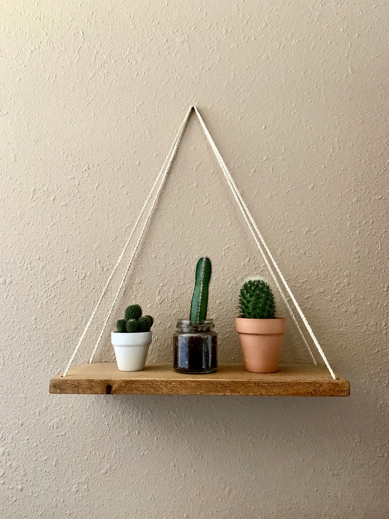 SET of 2 Hanging Rope Shelf Etsy