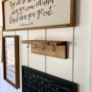 Handgemachter Schlüsselhalter für die Wand, Wandhalter, Wandhaken, Wandhalterung, Wandhaken, Pinienholz Schlüsselhalter, Schlüsselhalter