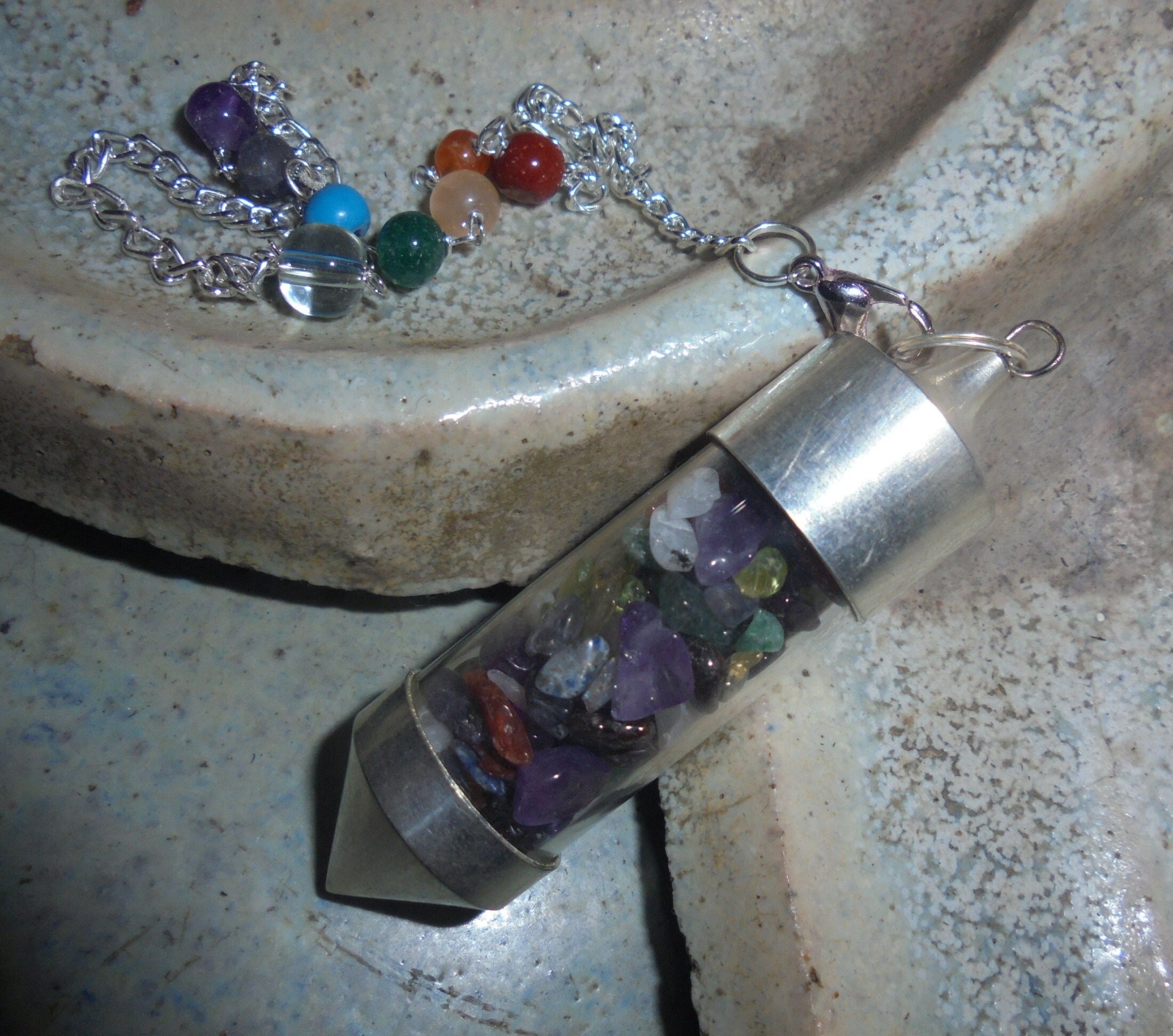 Pendule Chambre à Témoin Pierres Des Chakras