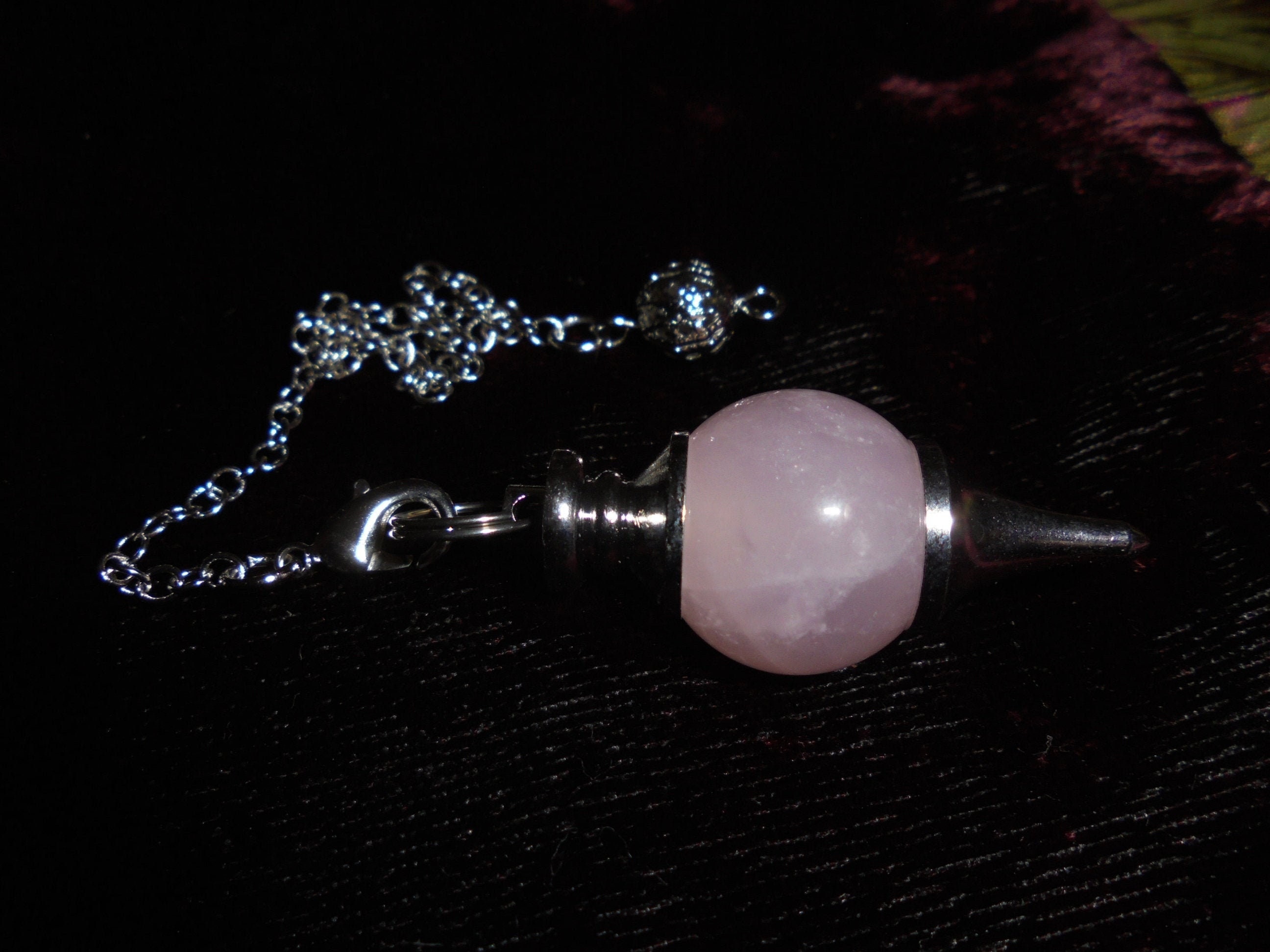 Pendule Séphoroton en Quartz Rose