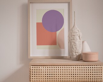 Colorful Pastel Downloadable Art, Abstract Nursery Wall Decor, Geometric, Modern Geometric Print, Modern Living Room Decor, Pastel Wall Art