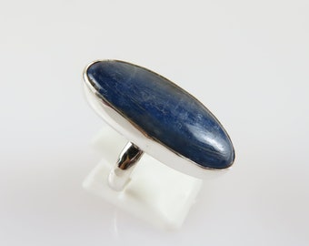 Sterling silver, Kyanite gemstone, Free form, Gemstone ring