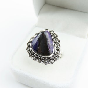 Sterling silver, Sugilite, Gemstone ring