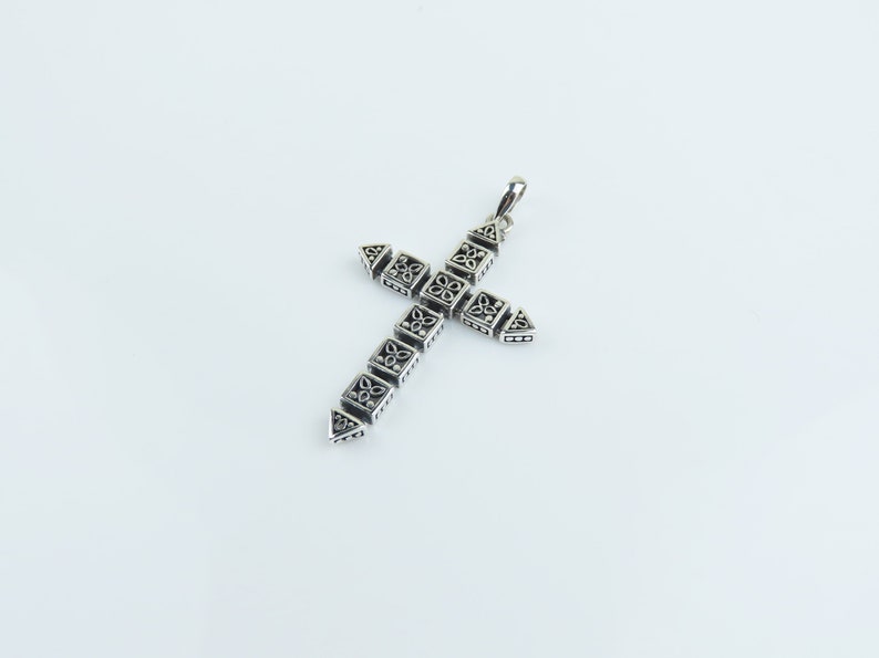 Sterling silver, Cross pendant, Silver pendant image 2