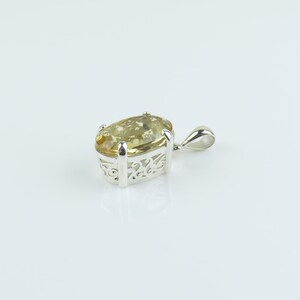 Sterling silver, Citrine,  Gemstone pendant