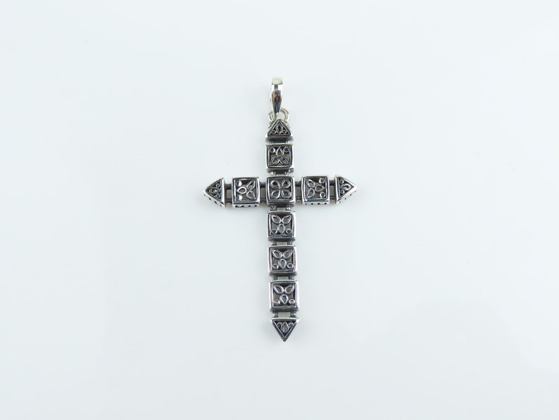 Sterling silver, Cross pendant, Silver pendant image 5