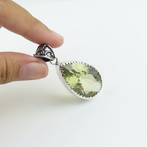 Sterling silver, Citrine, Gemstone pendant