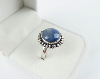 Sterling silver, Kyanite, Jawan, Gemstone ring