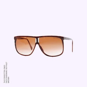 Original Vintage PACO RABANNE Sunglasses | Model 140 PALET | 1980s | Oversized Brown Tortoiseshell Retro Frame | New Old Stock