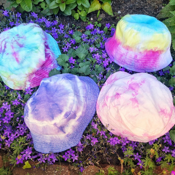 Tie Dye Bucket Hat, Gebatikter Fischerhut für Kids, Onesize